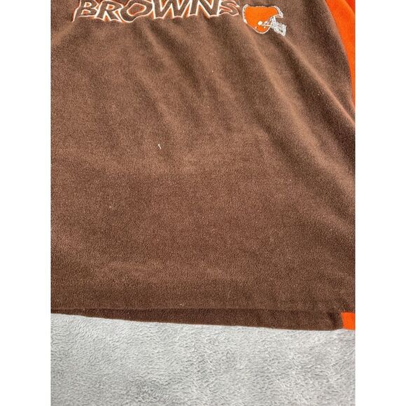 Vintage Cleveland Browns NFL 1/4 Zip Fleece Pullover Jacket Men's Size Medium - Picture 3 of 10